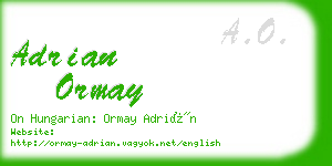 adrian ormay business card